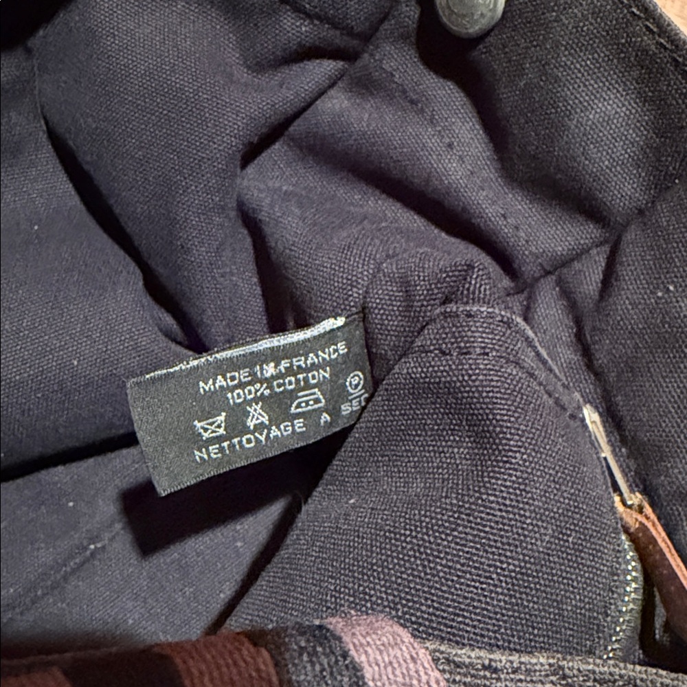 HERMÈS Tote Fourre Tout Toile PM Gray Canvas Authentic - Picture 9 of 12